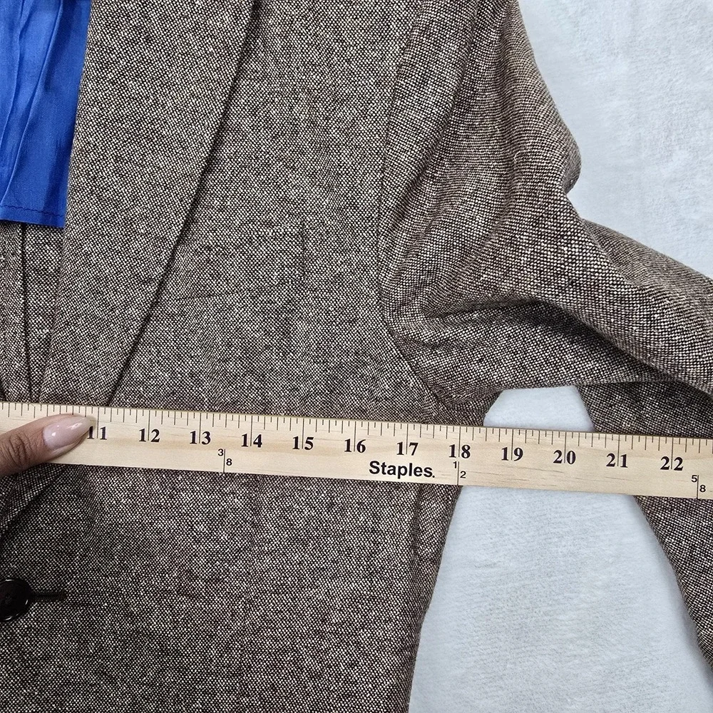 J.Lindeberg Patrick Soft Donegal Wool Blazer Brown Tweed Slim Fit E 44L Angelico